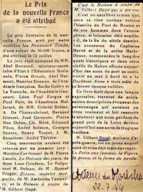 Prix de La Nouvelle France
